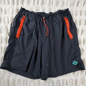 Outdoor Afro x REI Co-op Men's Hiking Shorts Black Orange 3XL Stretch Nylon
